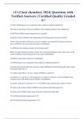 v1/v2 hesi chemistry 2024| Questions with  Verified Answers | Certified Quality Graded  A+ 