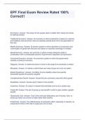 EPF Final Exam Review Rated 100&percnt; Correct&excl;&excl;