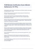 PJM Markets Certification Exam &lpar;Market Settlements 101 PPs&rpar;