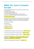 MMSC 438 - Exam 3 Complete  Set Q&A