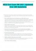 HESI Exit Exam RN 2021 &lpar;Updated&rpar; Over 500 Questions