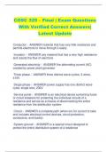 COSC 325 – Final | Exam Questions  With Verified Correct Answers|  Latest Update