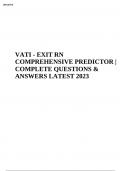 VATI-EXIT RN COMPREHENSIVE PREDICTOR -2019 180 QUESTIONS updated on 2023