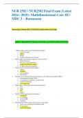 NUR 2502 / NUR2502 Final Exam (Latest 2024 / 2025): Multidimensional Care III / MDC 3 – Rasmussen Rasmussen College-MDC III NUR2502 mdc3 kahoot final Exam MDC3 KAHOOT FINAL EXAM LATEST UPDATE2024