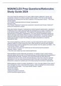 NGN&sol;NCLEX Prep Questions&sol;Rationales Study Guide 2024 