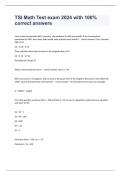 TSI Math Test exam 2024 with 100&percnt; correct answers