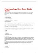 Pharmacology Hesi Exam Study Guide