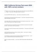 DMV California Driving Test exam 2024 with 100&percnt; correct answers