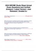2024 NRCME Study Sheet Actual Exam Questions and Verified Answers &vert; Latest Version &vert; Just Released &vert; Graded A&plus;