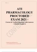 ATI PHARMACOLOGY PROCTORED EXAM 2021 QUESTIONS AND ANSWERS