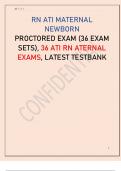 RN ATI MATERNAL NEWBORN 36 TEST EXAMS QUESTIONS AND ANSWERS. ALL MATERNAL EXAMS .