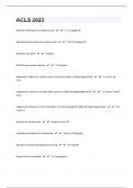 ACLS 2023&vert;69 Questions with 100&percnt; Correct Answers &vert; Verified &vert; Latest Update