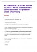 RN PHARMACOLY A RELIAS MOLUDE 1-6, NCLEX STUDY QUESTIONS AND ANSWERS LATEST 2023[ANSWERS AFTER EVERY TEST]  
