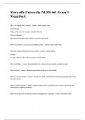 Maryville University NURS 661 Exam 3 MegaDeck&vert;correctly answered questions