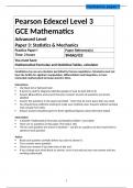 Pearson Edexcel Level 3 GCE Mathematics