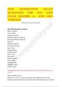&lpar;NGN&rpar; NEW GENERATION NCLEX QUESTIONS FOR 2023 EXAM WOTH All the Questions and 100&percnt; Correct Answers Best Studying Material &lpar;Graded A&plus;&rpar;