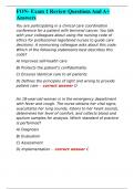 FON- Exam 1 Review Questions And A&plus; Answers