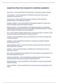 NASM PES PRACTICE EXAM WITH VERIFIED ANSWERS