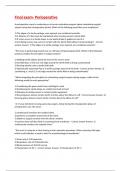 Final exam- Perioperative with 100&percnt; correct and verified answers