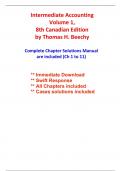 Solutions for Intermediate Accounting Volume 1, 8th Canadian Edition Beechy (All Chapters included)