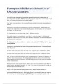 Powerplant ASA&sol;Baker's School List of FAA Oral Questions &vert; 443 Questions with 100&percnt; Correct Answers &vert; Updated & Verified &vert; 2024&sol;2025 &vert; 69 Pages&lpar; ALL BUNDLED HERE&rpar;