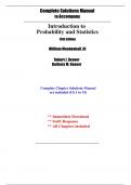 Solutions for Introduction to Probability and Statistics, 15th Edition Mendenhall (All Chapters included)