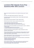 Louisiana P&C Adjuster Exam Prep&lpar; Chapter 2&rpar; Questions With 100&percnt; Correct&excl;&excl;