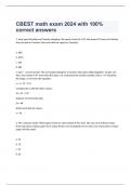  CBEST math exam 2024 with 100% correct answers