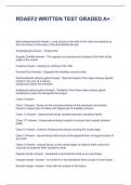 RDAEF2 WRITTEN TEST GRADED A&plus;