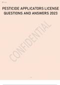 PESTICIDE APPLICATORS LICENSE QUESTIONS AND ANSWERS 2023&period;