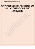 GHP Pest Control Applicator SM-47 190 QUESTIONS AND ANSWERS&period;