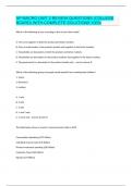 AP MACRO UNIT 2 REVIEW QUESTIONS (COLLEGE BOARD) WITH COMPLETE SOLUTIONS 100%