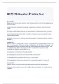BSW 170-Question Practice Test 100% solved