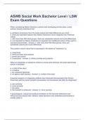 ASWB Social Work Bachelor Level -LSW Exam Questions