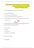 TEXAS PRINCIPLES OF REAL ESTATE II FINAL EXAM&colon; QUESTIONS & ANSWERS&colon; LATEST UPDATED 2023&sol;24