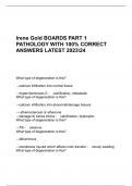 Irene Gold BOARDS PART 1 PATHOLOGY WITH 100% CORRECT ANSWERS LATEST 202324