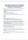 WGU D385: LOGGING AND SECURITY ISSUES QUESTIONS WITH CORRECT DETAILED ANSWERS 2023