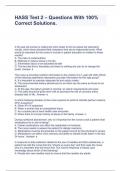 HASS Test 2 &ndash; Questions With 100&percnt; Correct Solutions&period;