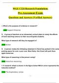 WGU C224 Research Foundations Pre-Assessment Exam Latest Questions and Answers (2024 / 2025) (Verified by Expert)