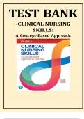 EST BANK -CLINICAL NURSING SKILLS: A Concept-Based Approach 4th Edition, Pearson Education volume III/COMPLETE GUIDE