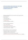 APM-PFQ EXAM LATEST 2024 REAL TEST BANK QUESTIONS AND CORRECT VERIFIED ANSWERS|GRADED A+