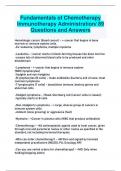Fundamentals of Chemotherapy Immunotherapy Administration/ 89 Questions and Answers