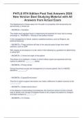 PHTLS 9TH Edition Post Test Answers 2024 New Version Best Studying Material with All Answers