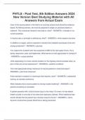 PHTLS - Post Test&comma; 8th Edition Answers 2024 New Version Best Studying Material with All Answers