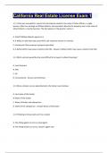 California Real Estate License Exam 1 Questions And Answers Already Passed&excl;&excl;