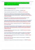 W&excl;SE Financial Literacy Practice Test With Correct Answers