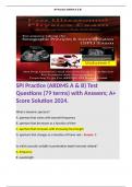 SPI Practice (ARDMS A & B) Test Questions (79 terms) with Answers; A+ Score Solution 2024. 