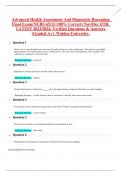 Advanced Health Assessment And Diagnostic Reasoning   Final Exam&sol; NURS 6512&sol; &lpar;100&percnt; Correct&rpar; Nov&sol;Dec QTR&period; LATEST 2023&sol;2024&period; Verified Questions & Answers &lpar;Graded A&plus;&rpar;&period; Walden University&period;