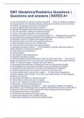 EMT Obstetrics&sol;Pediatrics Questions &vert; Questions and answers &vert; RATED A&plus;