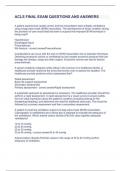 ACLS FINAL EXAM QUESTIONS AND ANSWERS